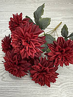 Штучна жоржина - декоративний букет ( червоний , 46 см ), фото 6