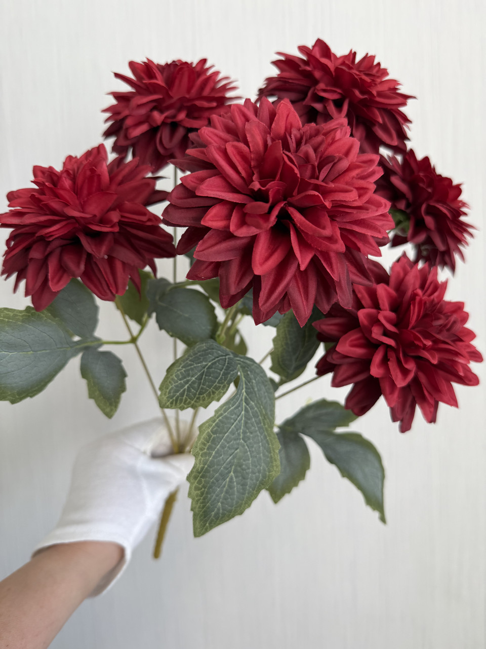 Штучна жоржина - декоративний букет ( червоний , 46 см ), фото 1