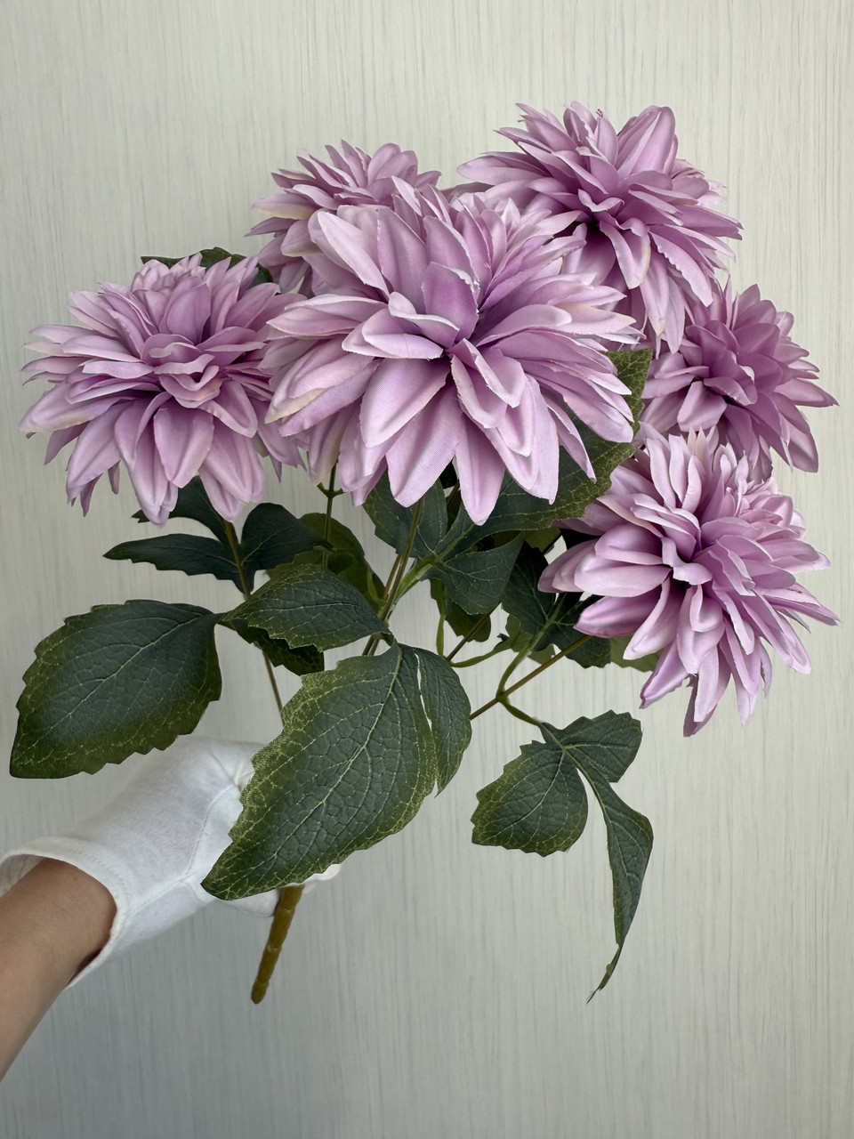 Штучна жоржина - декоративний букет ( бузковий , 46 см ), фото 1