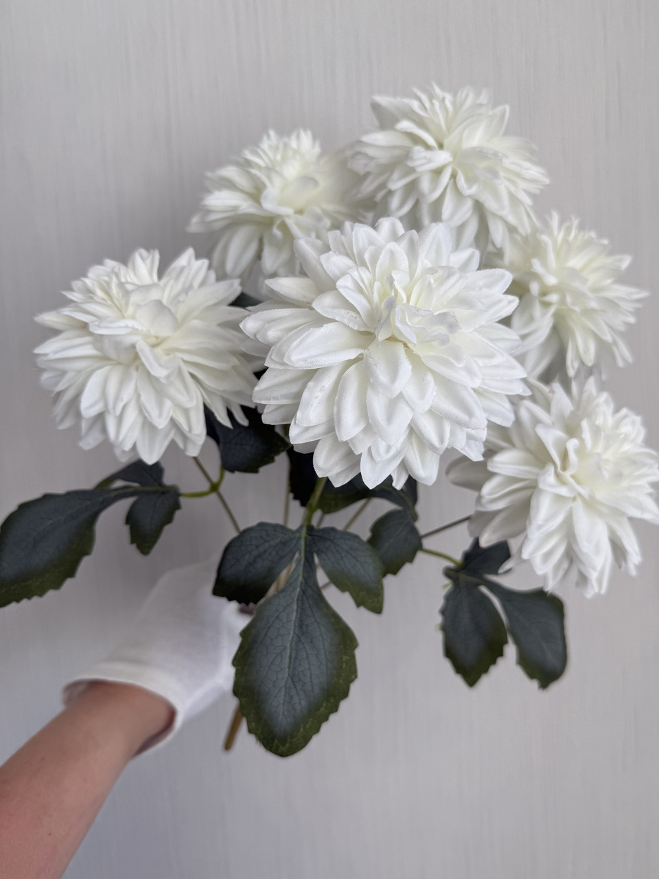 Штучна жоржина - декоративний букет ( білий  , 46 см ), фото 1