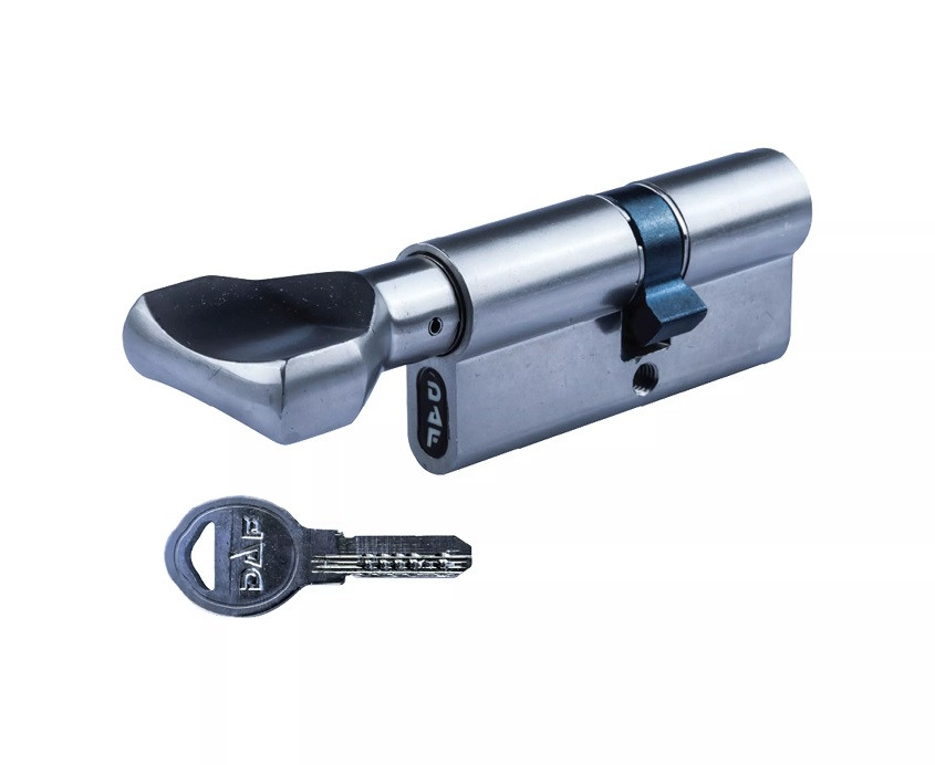 Циліндр DAF 746-80-SM-ST-MAT 80 мм сатін матовий 5 ключів, фото 1