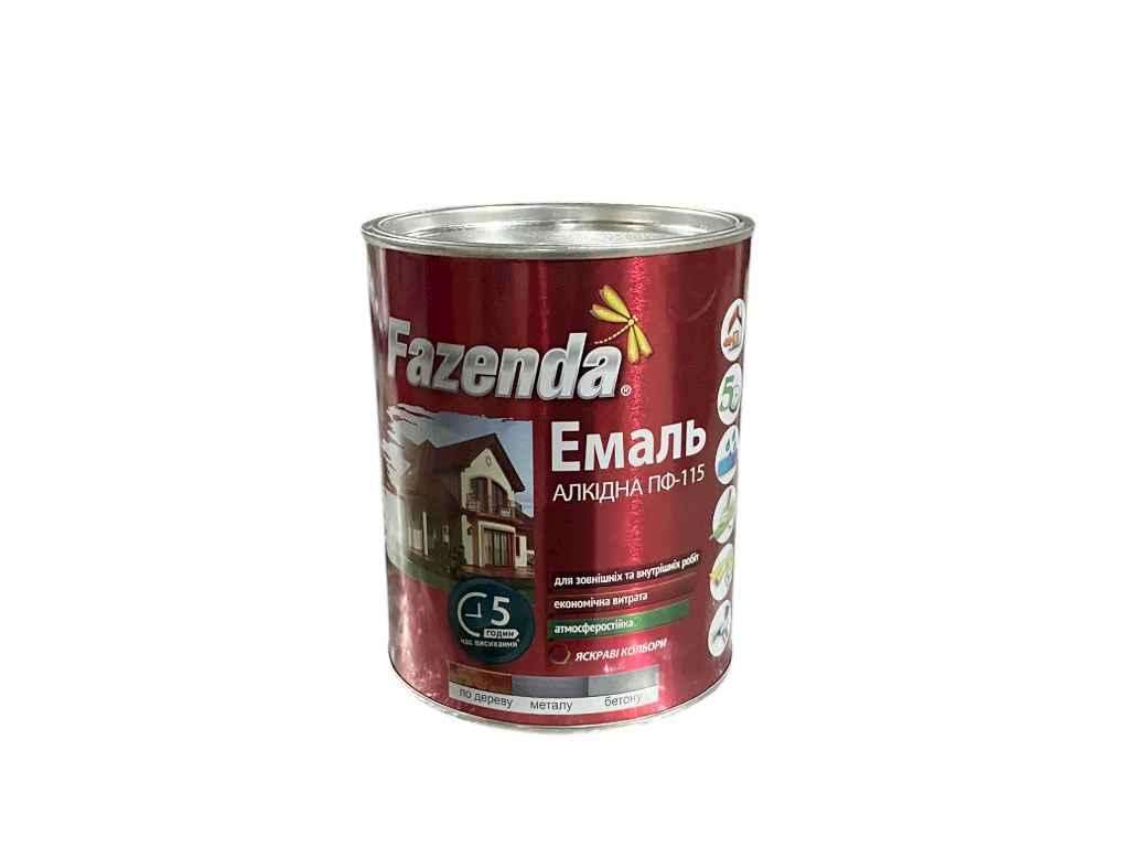 Емаль алкідна ПФ-115 Яскраво-блакитний 2,8кг ТМ FAZENDA, фото 1