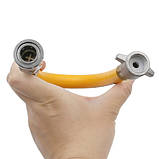 Шланг для підкачування коліс швидкознімач барашек М16 30см, гнучкий, фото 4