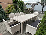 Набір З Техноротангу 5 Крісел +Диван +стіл Колір Айворі, фото 3