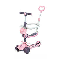 Самокат дитячий триколісний 5 в 1 JR3-133-P, колеса зі світлом