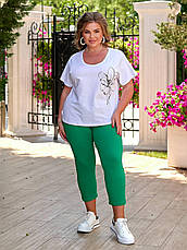 Зручний літній жіночий костюм тканина кулір тягнеться, фото 3