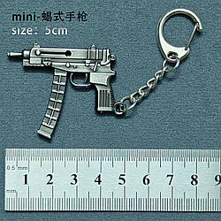 Металевий брелок у формі пістолета-пулемета Mini Vz. 61 Scorpion