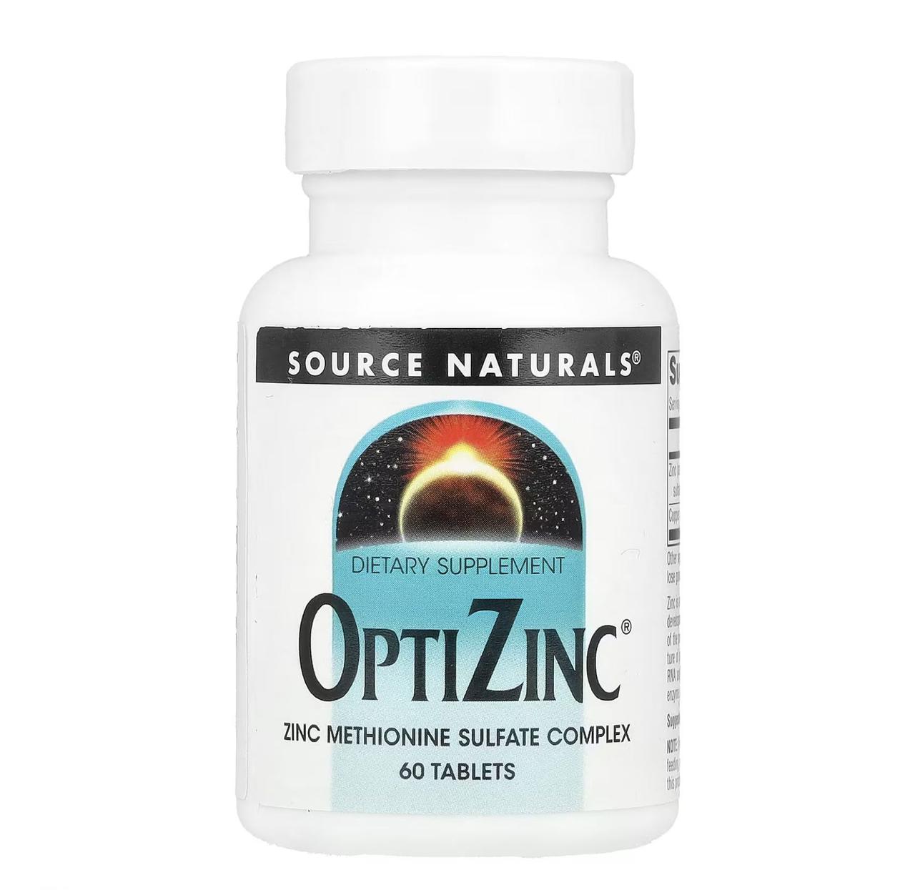 Оптицинк Source Naturals OptiZinc®, 60 таблеток, фото 1