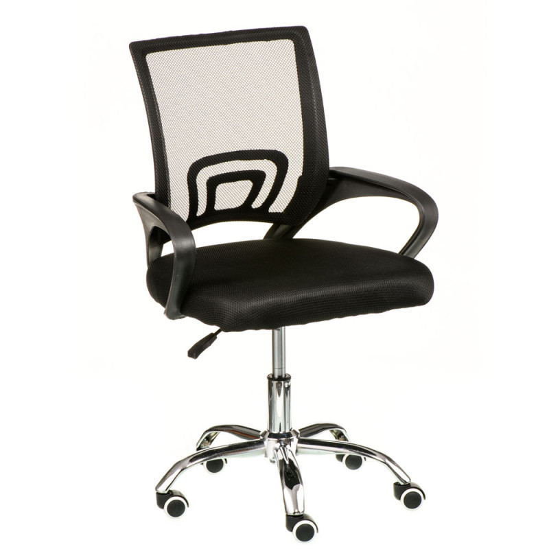 Офісне крісло Alera чорна спинка-сітка для роботи персоналу, фото 1