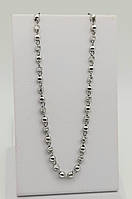 Срібний ланцюжок якірного плетення з кульками