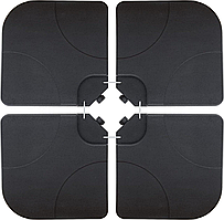 Підставка підлогова для садової парасолі WCG Обтяжувач для садових парасоль на 4 секцій вага підставки до 80 кг