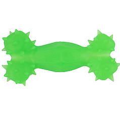 AGILITY кістка іграшка для собак з отвором зелена 12 см