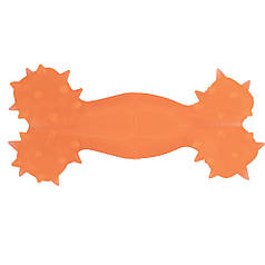 AGILITY кістка іграшка для собак з отвором помаранчева 15 см