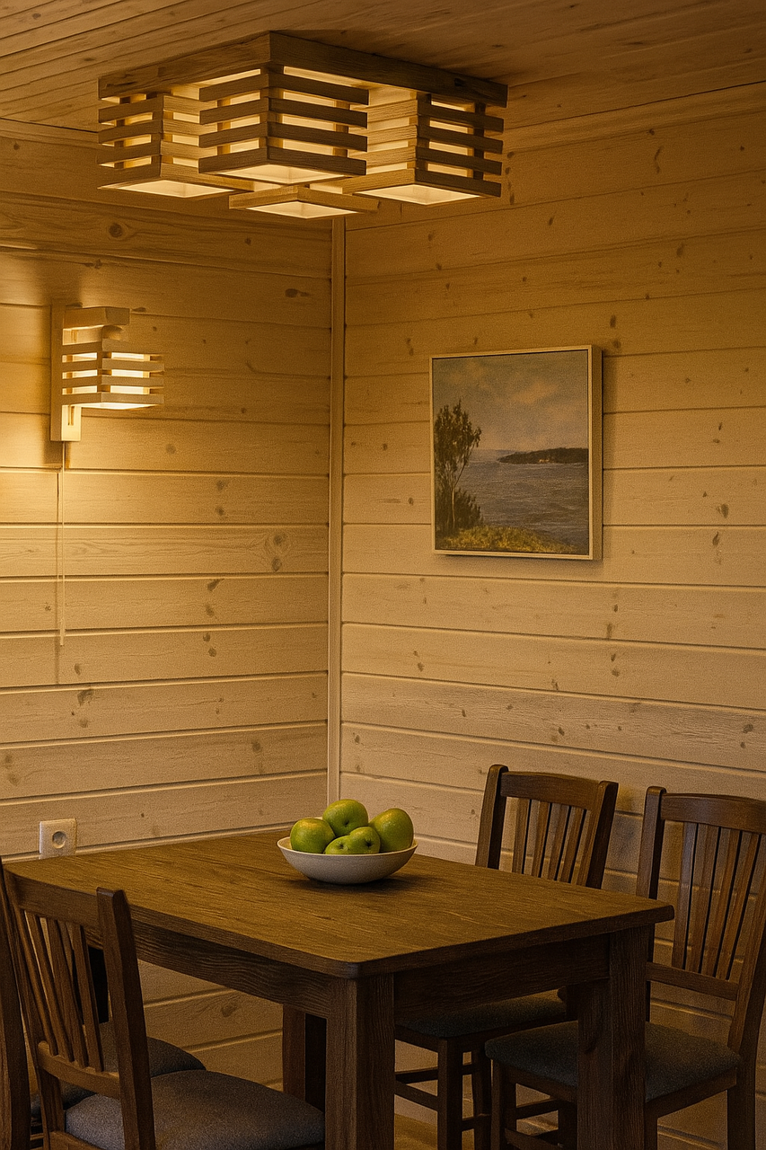 Бра 1 лампове дерев'яне у стилі модерн, фото 1