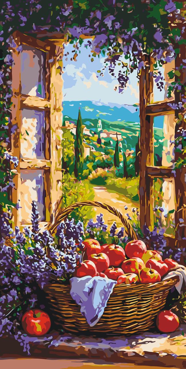 Картина за номерами Пейзаж. Фруктовий кошик 40*80 см Орігамі LW 5133, фото 1