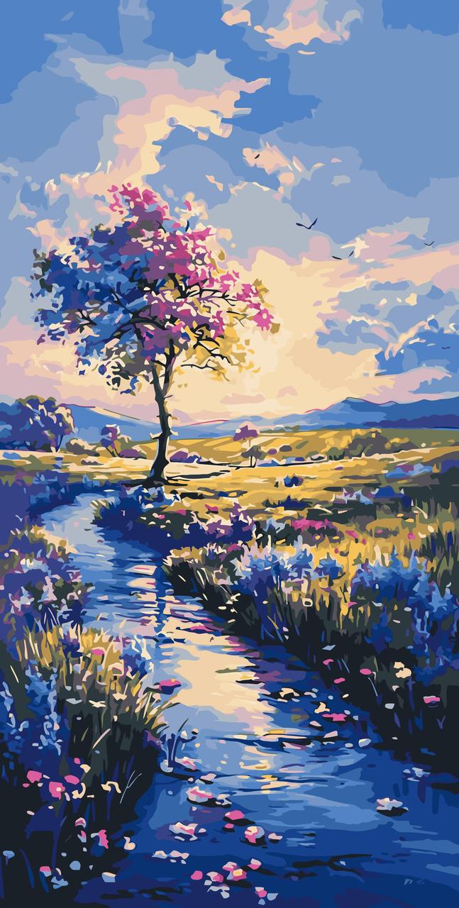 Картина за номерами Пейзаж. Дорога до мрії 40*80 см Орігамі LW 5137, фото 1