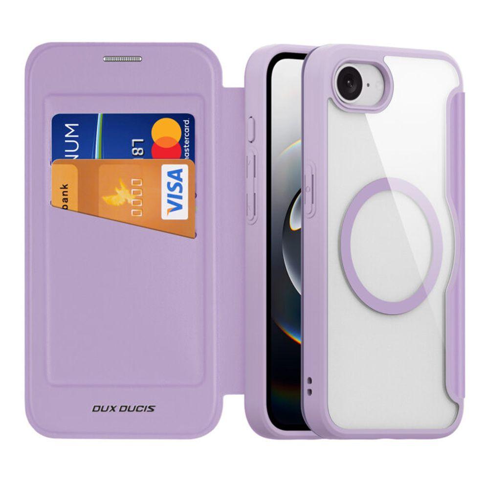 Чохол-книжка Dux Ducis Skin X Pro with MagSafe для iPhone 16e Колір Purple Pink, фото 1