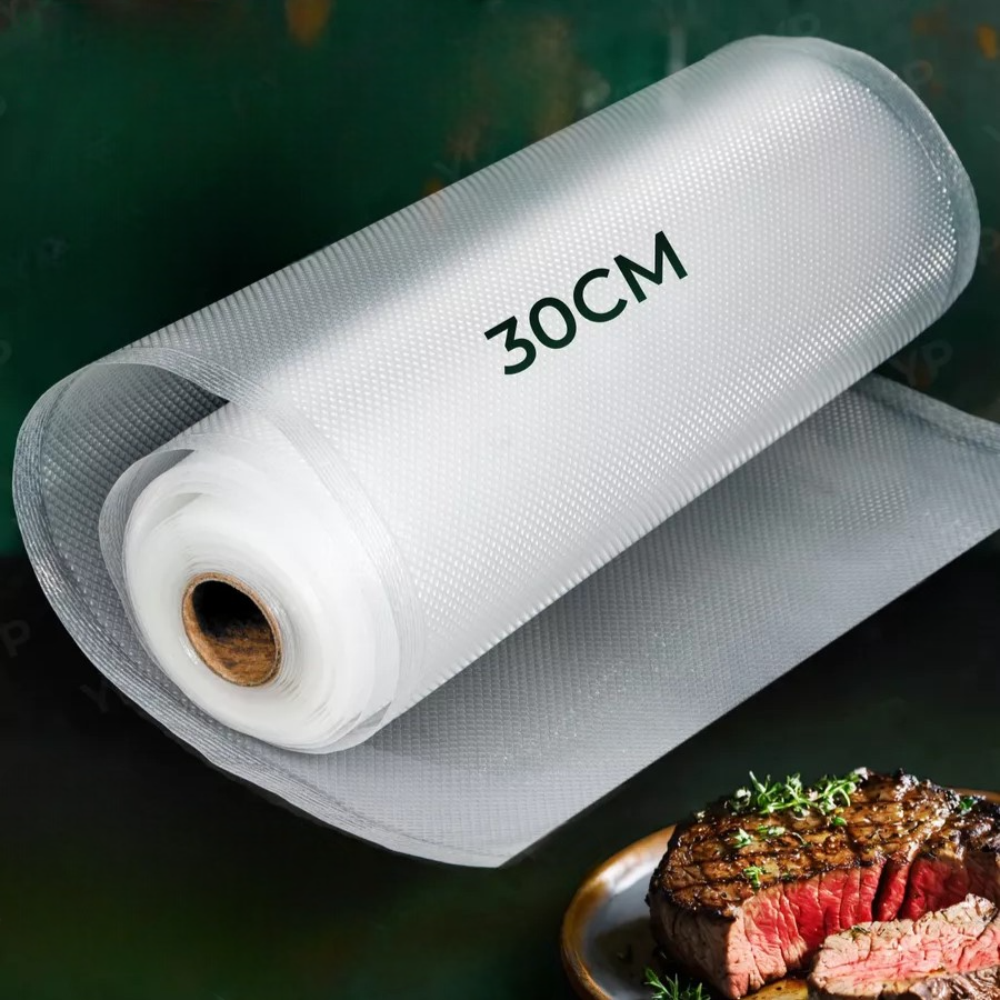 Плівка для вакууматора 30×500 см, гофровані пакети-рулони для вакуумного пакування продуктів., фото 1