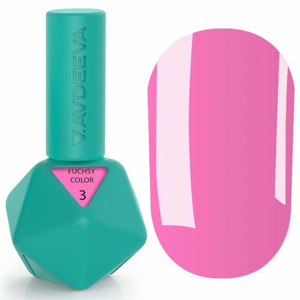 Гель-лак Victoria Avdeeva Fuchsy Color №3 - класичний рожево-фуксійовий, фото 1