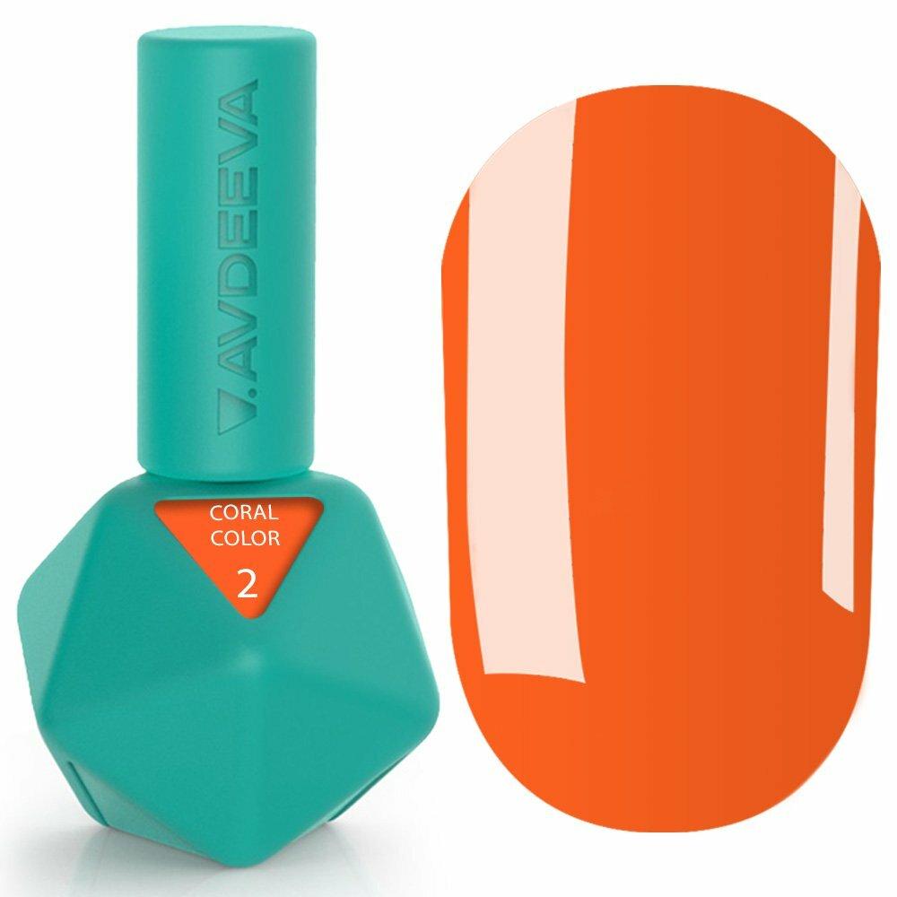 Гель-лак Victoria Avdeeva CORAL COLOR 2 – яскравий кораловий, фото 1