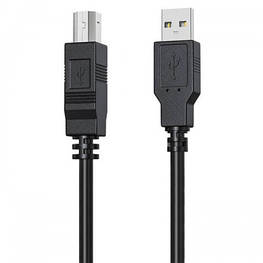 Кабель для принтера USB 2.0 AM/BM 3.0m black HP (DHC-PT100-3M) - оригінал