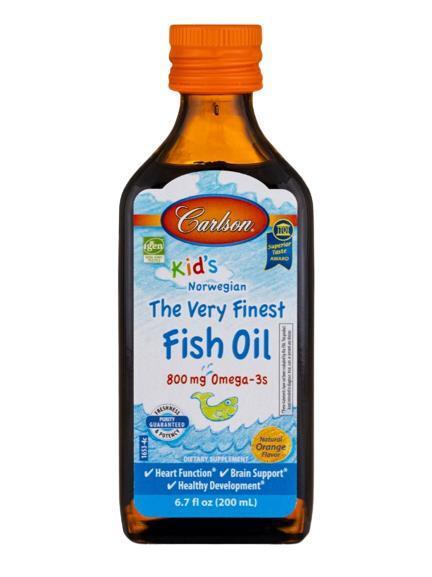 Риб'ячий жир для дітей Carlson Labs The Very Finest Fish Oil for Kids, 200 мл, фото 1