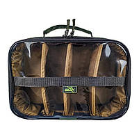 Сумка для аксесуарів з прозорим верхом - ПрофМонтаж - 4 відділення - Хакі