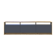 Довга тумба під телевізор із шухлядами та полицями, тв тумбочка в стилі лофт у спальню / вітальню 180х33х48