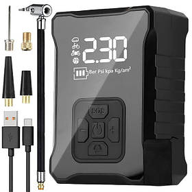Автомобільний компресор Car Air Pump INP-00001 акумуляторний з дисплеєм 6000mAh 150PSI 120W Black (3_06802)