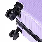 Стильна дорожня валіза L Wings Egret на колесах 97 л abs пластик, телескопічна ручка, колір червоний, фото 3