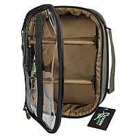 Сумка для аксесуарів з прозорим верхом - ПрофМонтаж - 3 відділення - Хакі