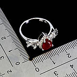 Каблучка. Натуральний рубін. Срібло 925., фото 3