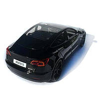 Машинка метал Tesla model 3 чорна Тесла електромобіль1:24 відкр двері баг капот звук світло 18,5*6*8,5см (EL-94022), фото 3