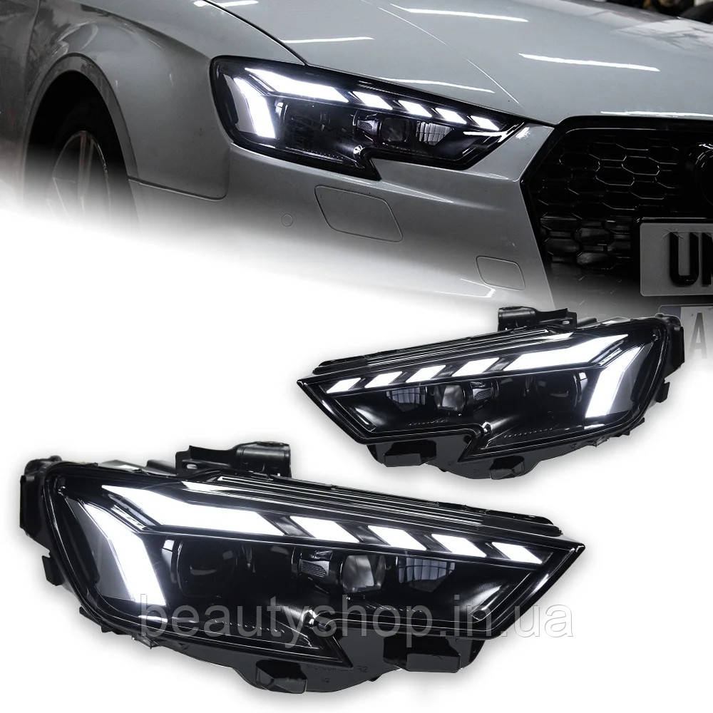 Передні LED‑фари RS5‑стилю (ліва і права) для Audi A3 8V/S3/RS3 (2013–2021)