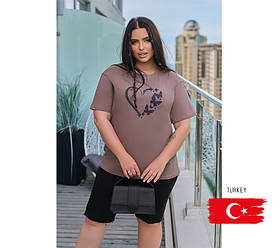 Жіноча футболка з малюнком "Spark" оптом | Батал