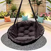 Качель 250 кг подвесная 100 см для дома гамак кокон кресло взрослых детская для дома серый с подушкой для сада