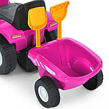 Дитяча каталка Трактор M 6153B-8 з причепом, фото 3