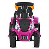 Дитяча каталка Трактор M 6153B-8 з причепом, фото 8