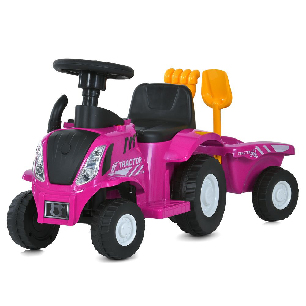 Дитяча каталка Трактор M 6153B-8 з причепом, фото 1