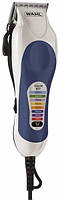 Машинка для стрижки WAHL ChromePro Deluxe, від мережі, вібраційний мотор, насадок-12, ножиці, сталь, біло-синій Baumar - Порадуй