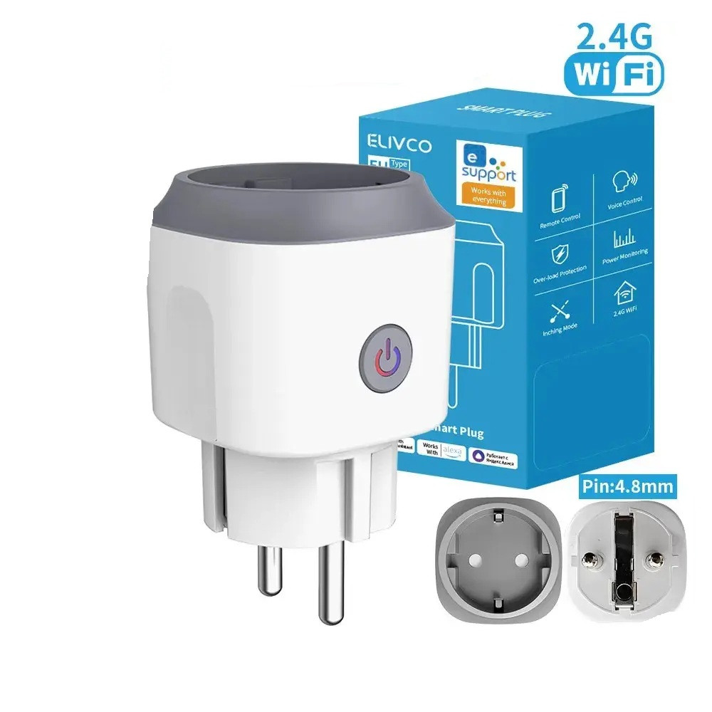 Розумна WiFi розетка 16A з моніторингом енергоспоживання, таймером і голосовим керуванням