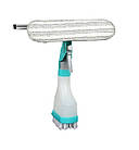 Універсальна щітка для прибирання будинку 4 в 1 — для миття вікон, плитки, скла та дзеркал з розпилювачем і мікрофібри, фото 3