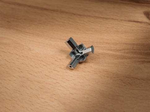 Куточок для меблів потрійний. Колір "нікель". 20х20х20мм / Куточок для меблів потрійний. Колір "нікель". 20х20х20мм, фото 1