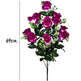 Штучні квіти букет бутони троянд Королева, 69см, фото 3