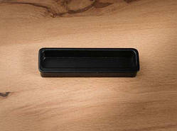 Ручка врізна 107,5х28,5х14мм. Чорний матовий / Ручка врізна 107,5х28,5х14мм. Чорний матовий