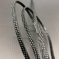 Декоративні шкіряні шнурки . Колір чорний. 120см 4мм / Декоративні шкіряні шнурки . Колір чорний. 120см 4мм