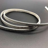 Декоративні шкіряні шнурки. Колір сірий. 120см. 7мм / Декоративні шкіряні шнурки. Колір сірий. 120см. 7мм