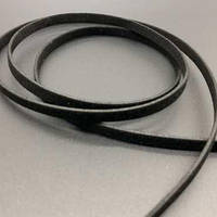 Замшеві шнурки на шию. Колір чорний. 120см. 6мм / Замшеві шнурки на шию. Колір чорний. 120см. 6мм