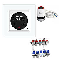 Комплект керування водяною теплою підлогою LIVOLO білий скло (VL-C7FCQ1-D88H3142-2WP)