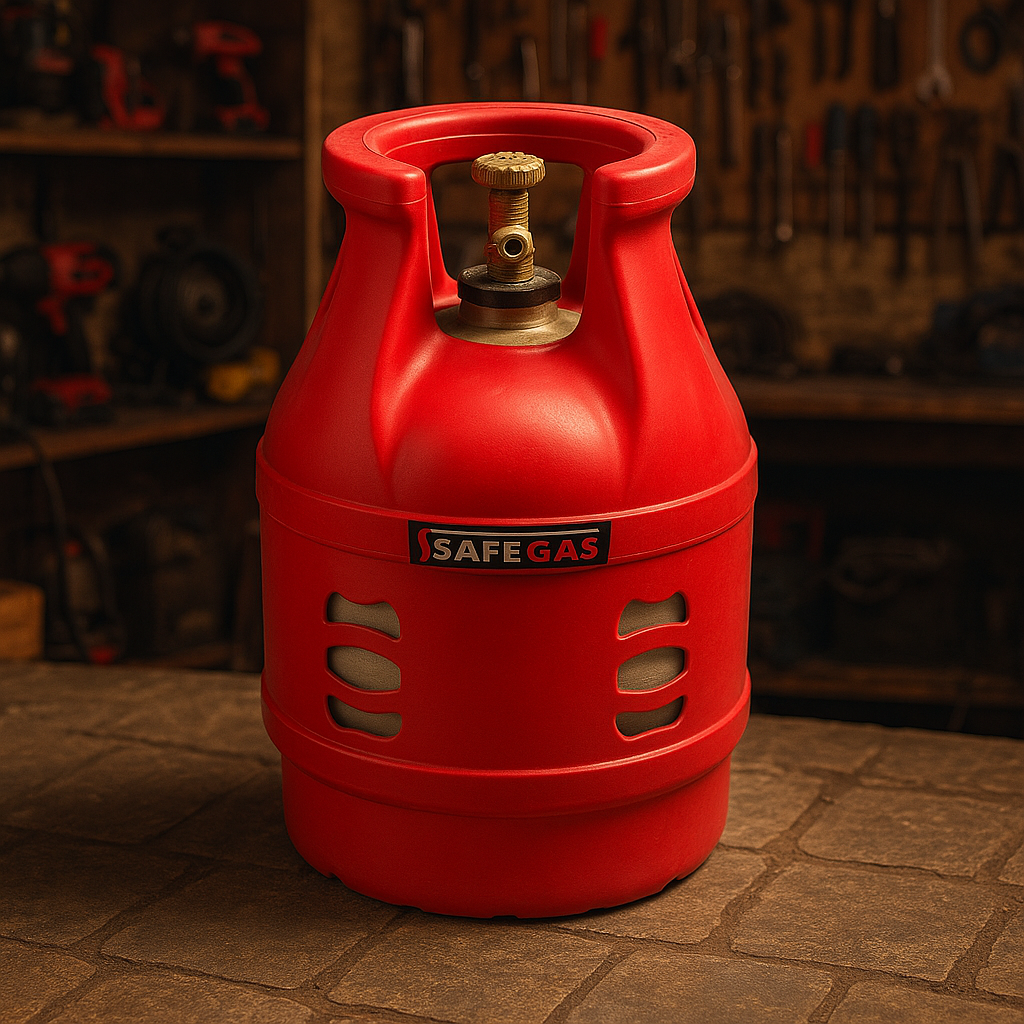 Композитний газовий балон SAFEGAS 12,5 л (Болгарія), легкий, антикорозійний, тиск 20 бар, різьба E25, фото 1